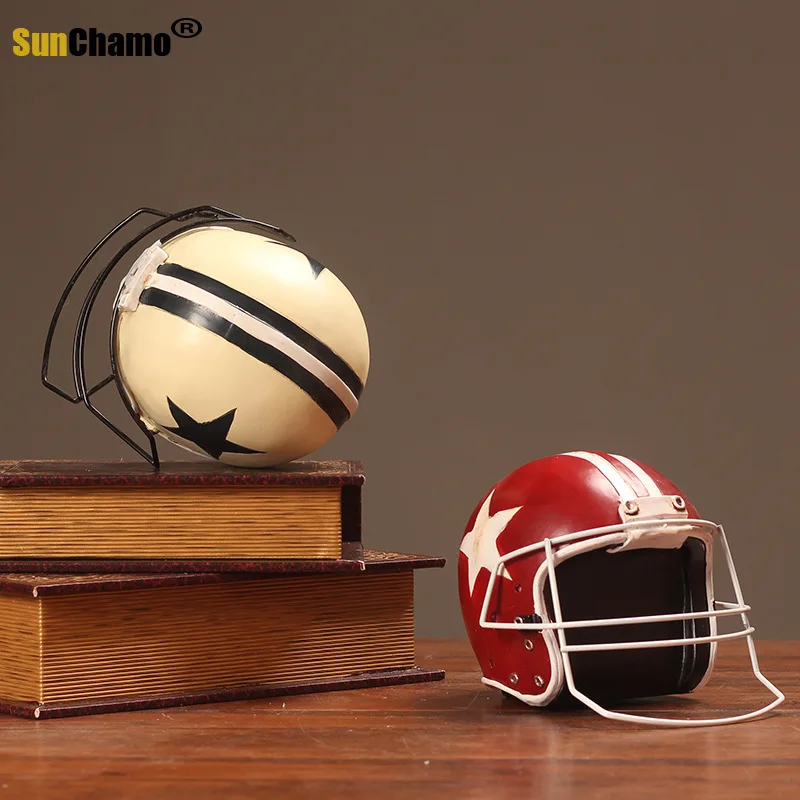 Retro American Olive Baseball Hat Creative Furnishings for Old Props Helmets Models Home Decoration Accessories Window Ornaments | Дом и сад