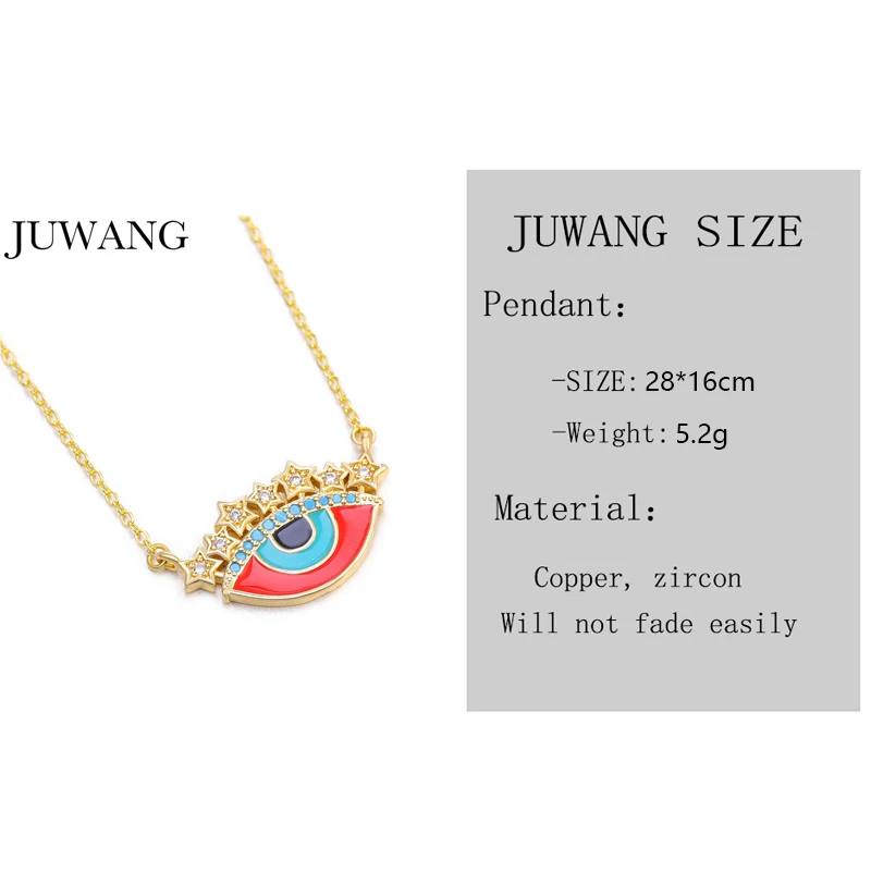 Ожерелье-Чокеры JUWANG винтажное ожерелье с радужными турецкими глазами кулоном