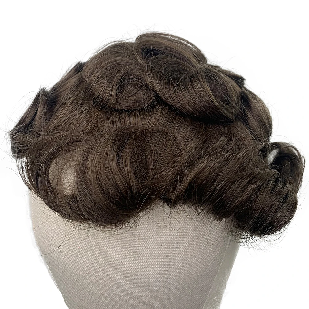 Мужские парики YY из полиуретановой кожи малайзийские волосы Remy сменные мужские t