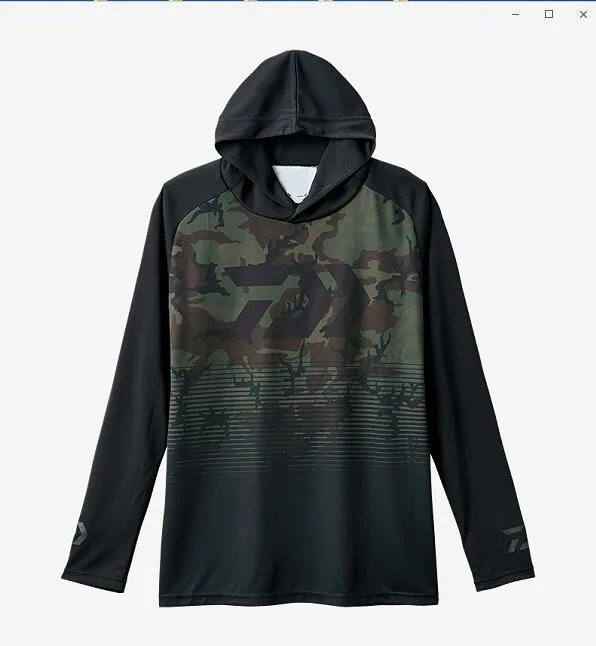 

2021 New Men Daiwa Fishing Clothing Uv Protection Moisture Wicking Breathable Long Sleeve Hooded Fishing Shirt Camisas Pesca