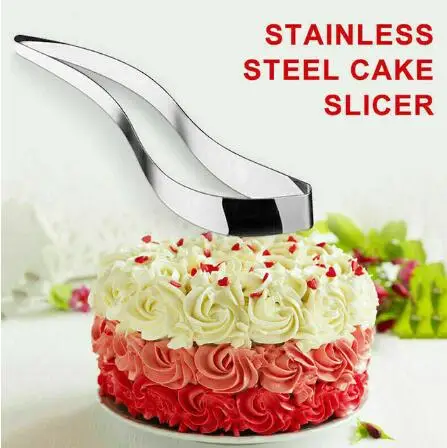 1 Stainless Steel Новая выпечка торта ко дню рождения принадлежности для резки цельный нож для торта резак для торта для празднования дня рождения - Цвет: 1 Stainless Steel