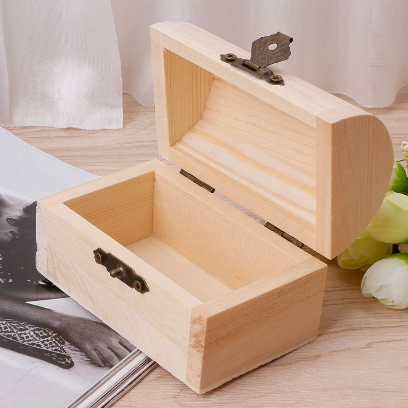 

Exquisite Wooden Jewelry Box Makeup Organizer Packing Crafts Storage Case