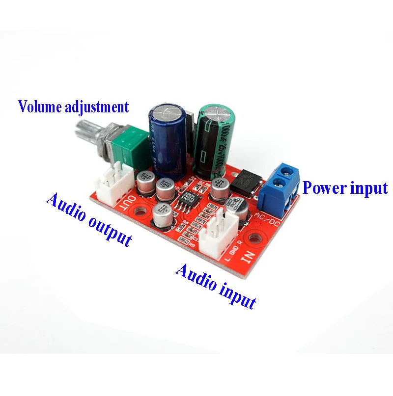 Переменный/постоянный ток AD828 динамический микрофон Стерео предусилитель