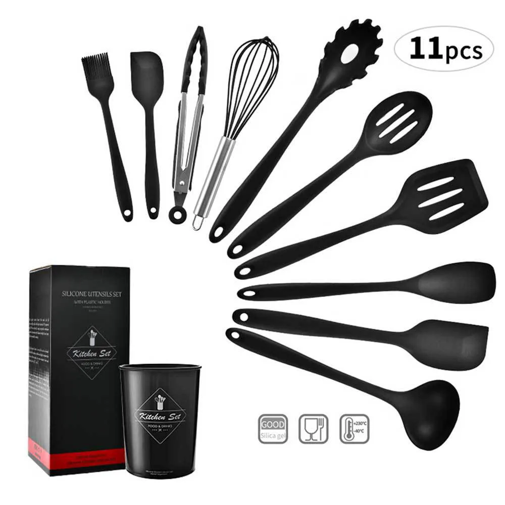 11 шт костюм антипригарный Тернер силиконовые кухонные принадлежности Кухонные