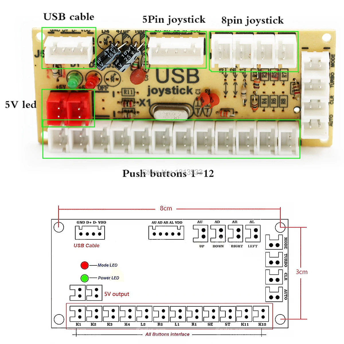 Программатор Zippyy с нулевой задержкой для ПК Raspberry pi панель управления + ДЖОЙСТИК