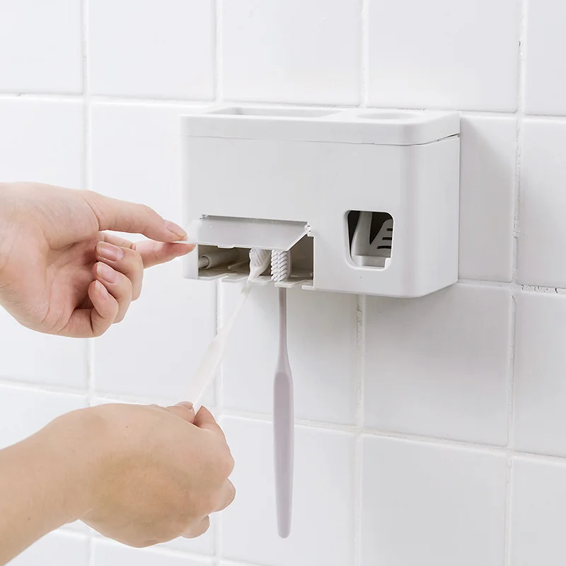 Автоматический Дозатор зубной пасты с держателем для зубных щеток 1 набор | Дом и