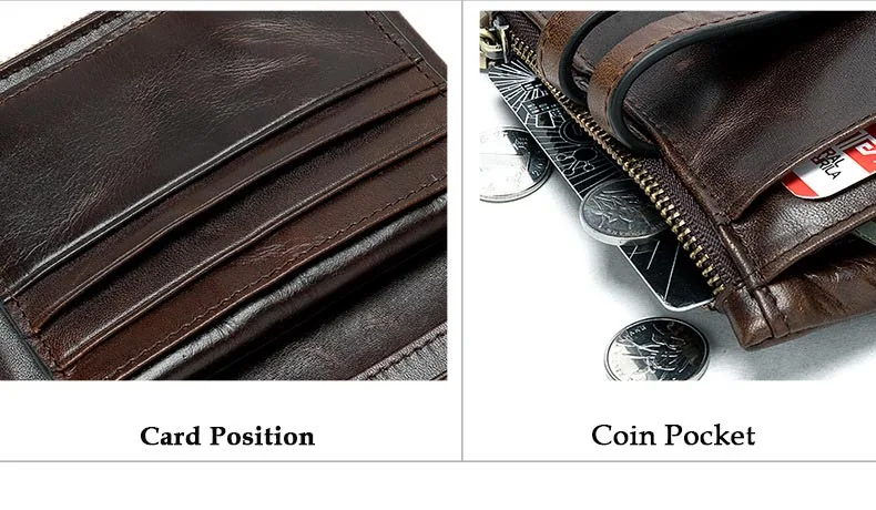 Бренд GO-LUCK, мужской кошелек из натуральной кожи на застежке, с карманами на молнии, держатель для кредитных карт, Чехол для карт, кошельки, мужская сумка для монет, кошелек в винтажном стиле