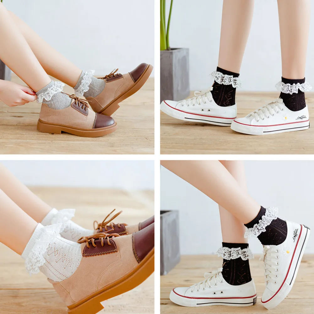 

Носки женские, кружевные, сетчатые, с открытыми плечами, в японском стиле Лолиты