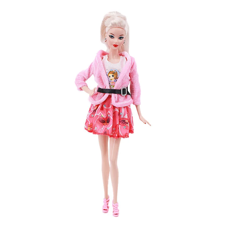 

Fashion Handmade 10 Items /Lot Doll Accessories Kids Toys Doll Clothes Dresses For Barbie Dressing Game DIY Present For Girls
