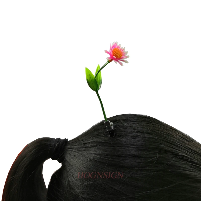 Зажим для волос с подсолнухами детский аксессуар длинная трава мягкий