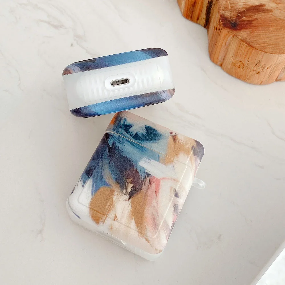 

Abstract Marble Earphone Case For AirPods 2 Pro Case Headphone Protective Cover for AirPod 1 2 3 Colorful Soft Silicone Case