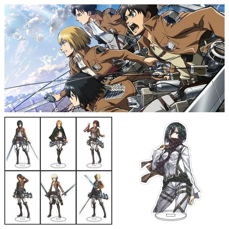 

Anime Attack on Titan Erwin Smith Acrylic Stand Display Model Plate Birthday Cake Decor Toy Cosplay Student Xmas Stand Card Gift