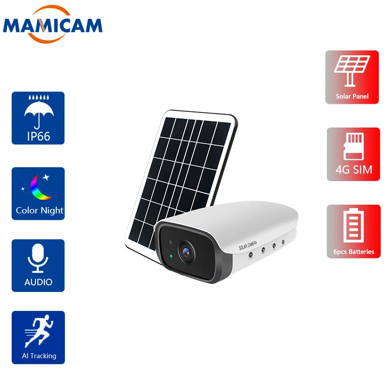 Водонепроницаемая IP-камера видеонаблюдения с поддержкой 4G LTE/Wi-Fi 1080P |