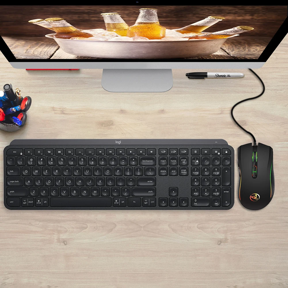 Logitech MX Keys Wireless/Bluetooth Keyboard 2.4GHz Bluetooth Dual Mode Backlight Rechargeable Easy-Switch Home Office