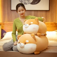 35 70cm new product soft down cotton stuffed shiba inu plush pillow fat dog doll cartoon animal toy office nap pillow seat back