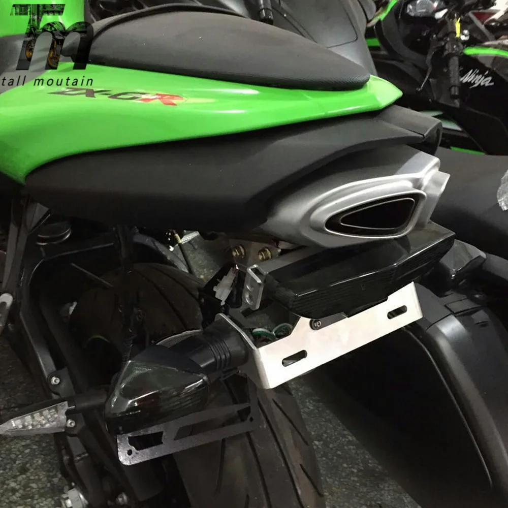 Держатель номерного знака Светодиодная лампа для KAWASAKI ZX6R NINJA 2007-2008 ZX-6R аксессуары