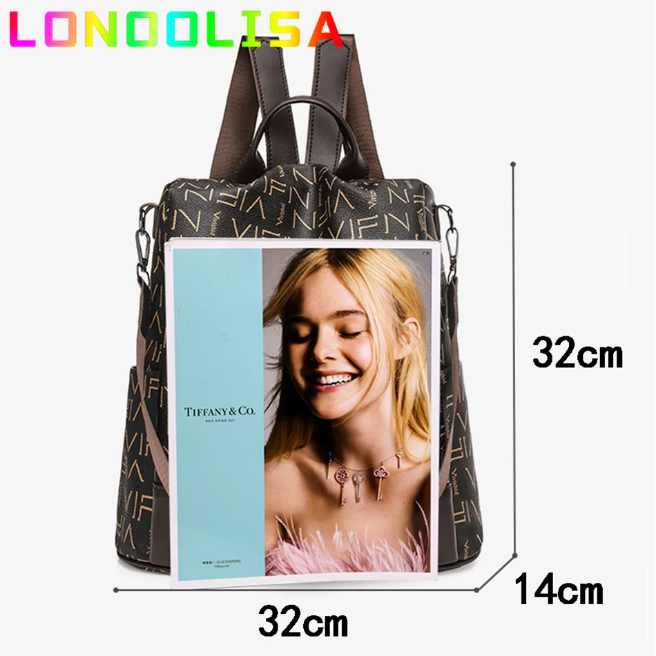 Роскошный женский рюкзак из мягкой кожи с защитой от кражи школьный ранец для