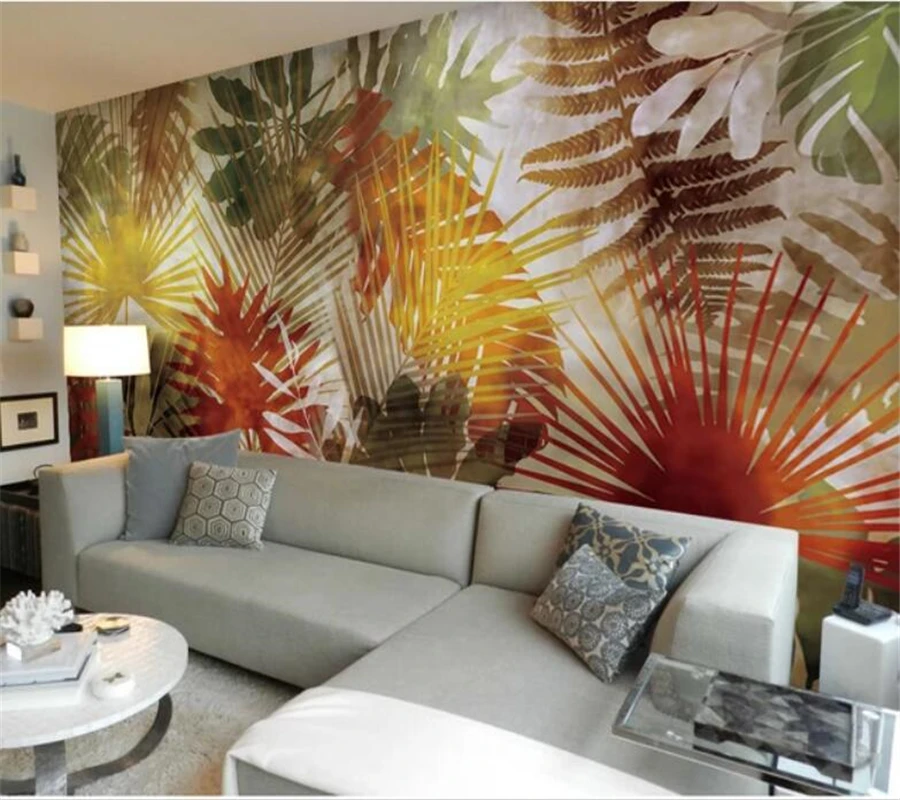 Фотообои Diantu на заказ 3d фреска обои в юго восточном азиатском стиле пальмовое