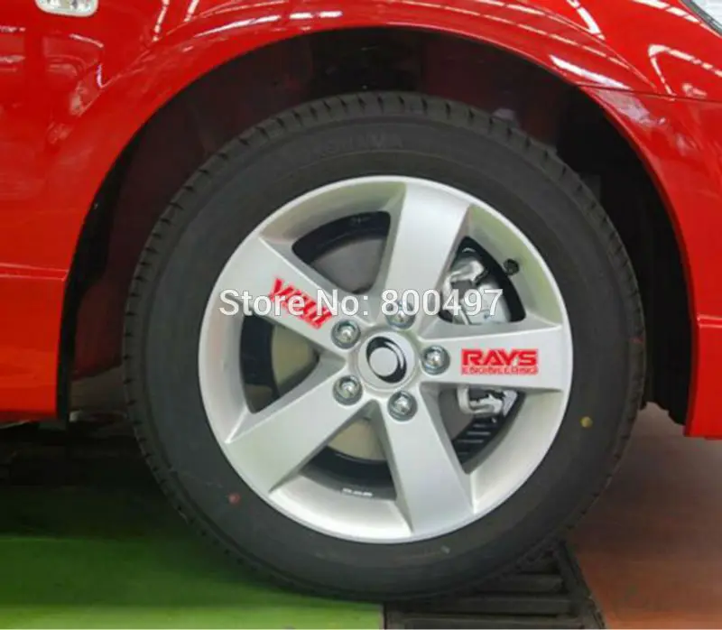 

4 x New Car Styling Classical Wheel Rim Decorative Vinyl Creative Stickers Decals for Volk Racing Rays Wheels Engineering
