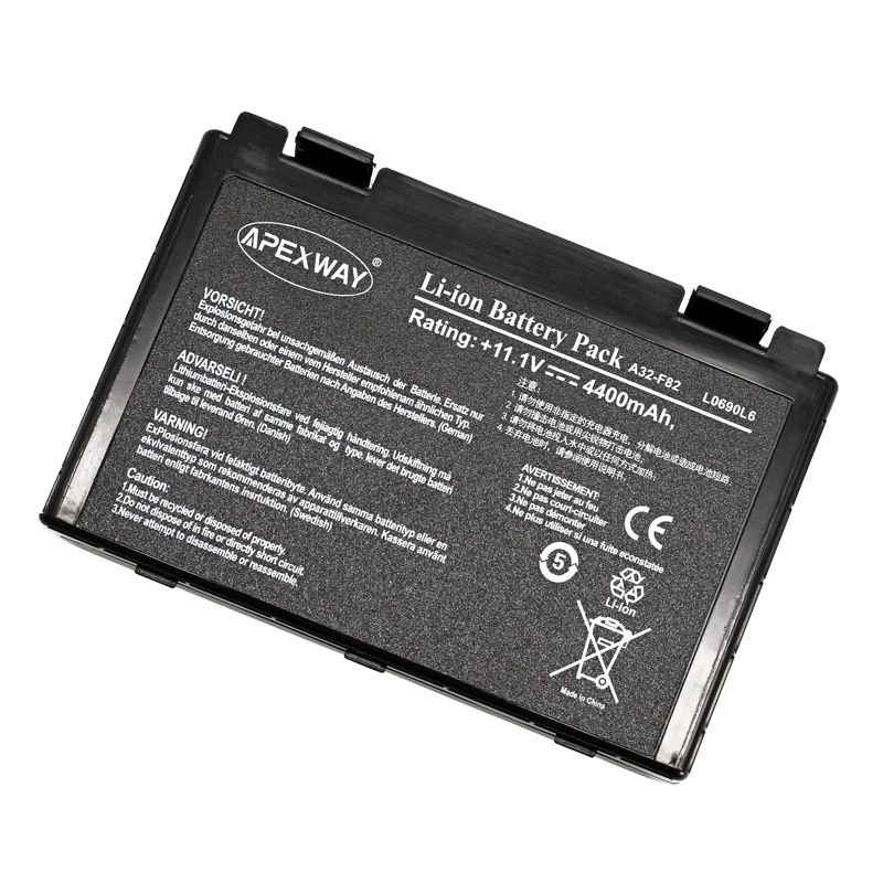 ApexWay 11.1V 6C New Laptop Battery for Asus a32-f82 a32-f52 F82 F52 k50ij k50 K51 k50ab k40in k50id K40 k50in k60 k61 k70 - купить по