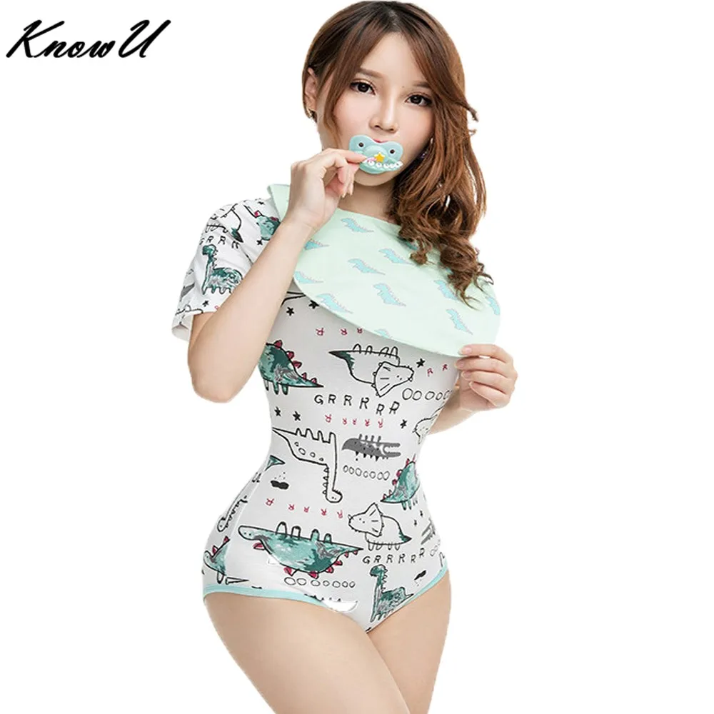 Комбинезон KnowU ABDL хлопковый пижама-комбинезон ромпер с промежностью Ddlg для