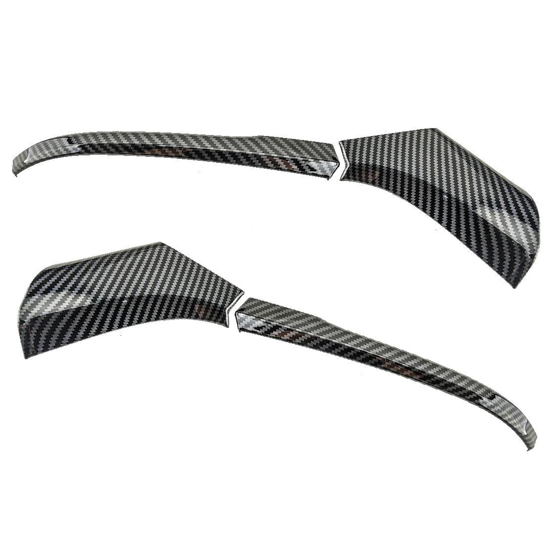 

4Pcs/Set Car Black Side Rear View Mirror Trim Strip Cover Plastic Carbon Fiber Style Fit For Toyota Highlander 2021 2020
