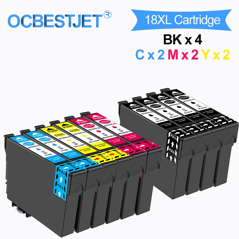 

2 Set 18XL T1811 Compatible Ink Cartridges For EPSON XP-205 XP-215 XP-225 XP-305 XP-315 XP-325 XP-405 XP-415 XP-422 XP-425