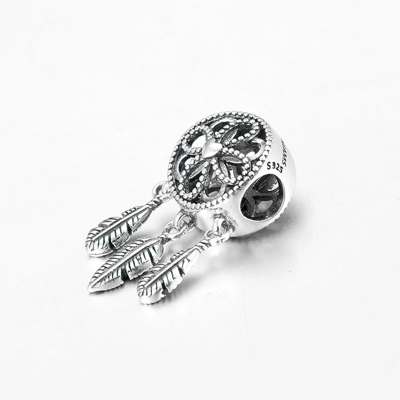 Новые искусственные серебряные бусины с перьями и цветами подходят для