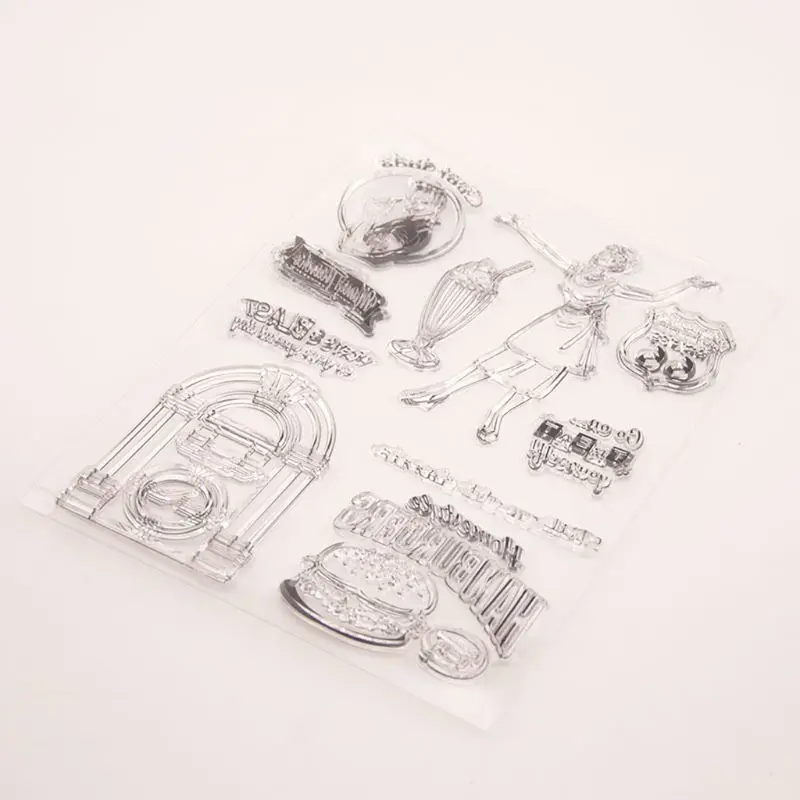 Есть взрыв силиконовый прозрачный печать штамп DIY Скрапбукинг тиснение фото