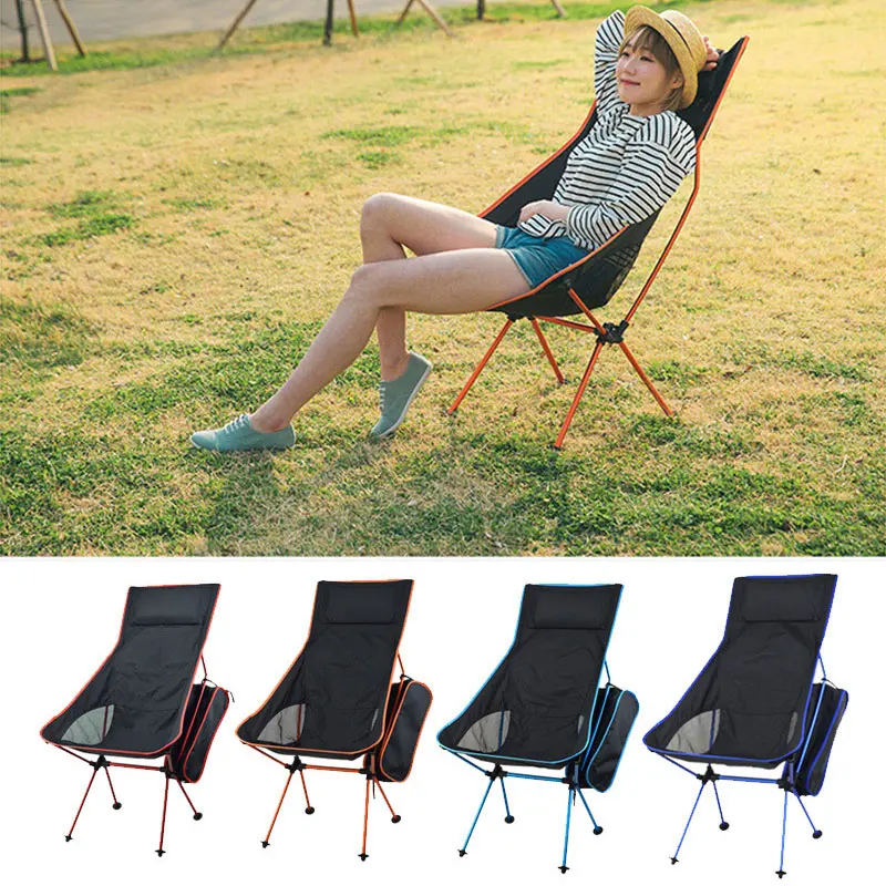 

Outdoor Camping Chair Oxford Cloth Portable Folding Lengthening Camping Ultra Light Travel Fishing Picnic Barbecue Beach Chair