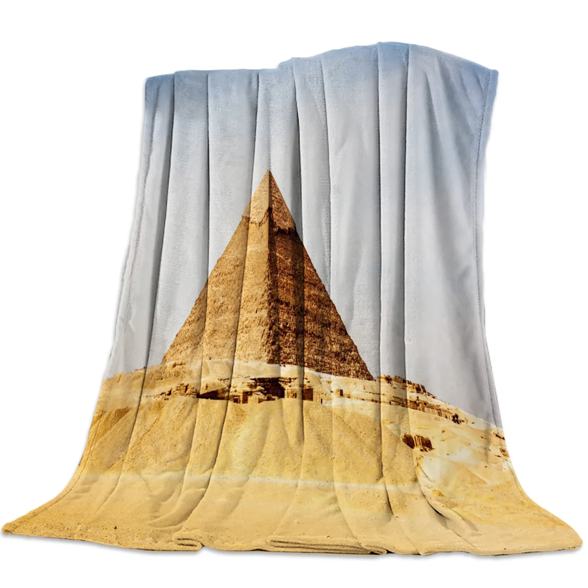 Египетская Пирамида пустыня плед одеяло Покрывало мягкое Флисовое