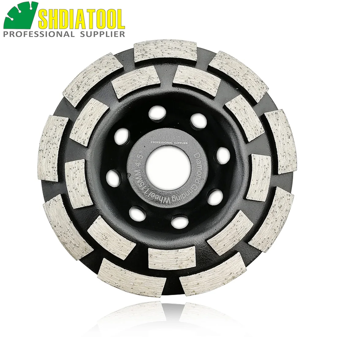 

SHDIATOOL 4.5 inch Diamond Double Row Grinding Cup Wheel 115MM Grinding disc bore 20mm/16mm