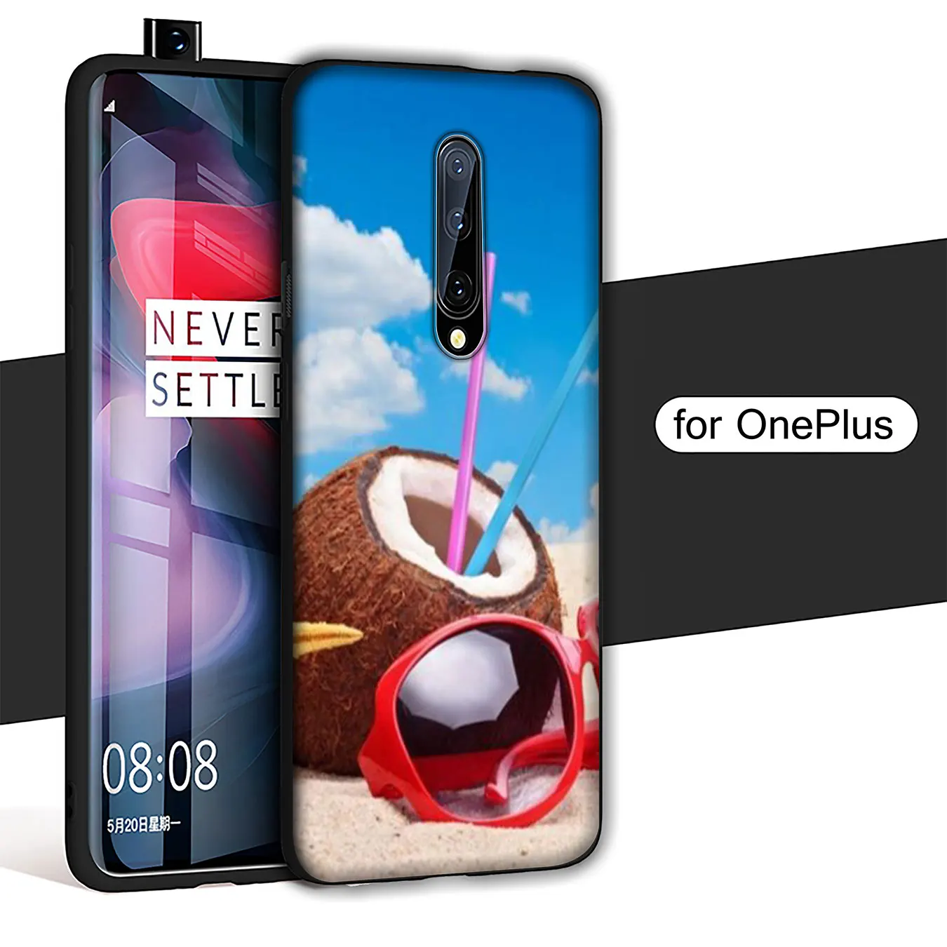 IYICAO плод кокос голубого неба пляжный песок мягкий силиконовый чехол для телефона