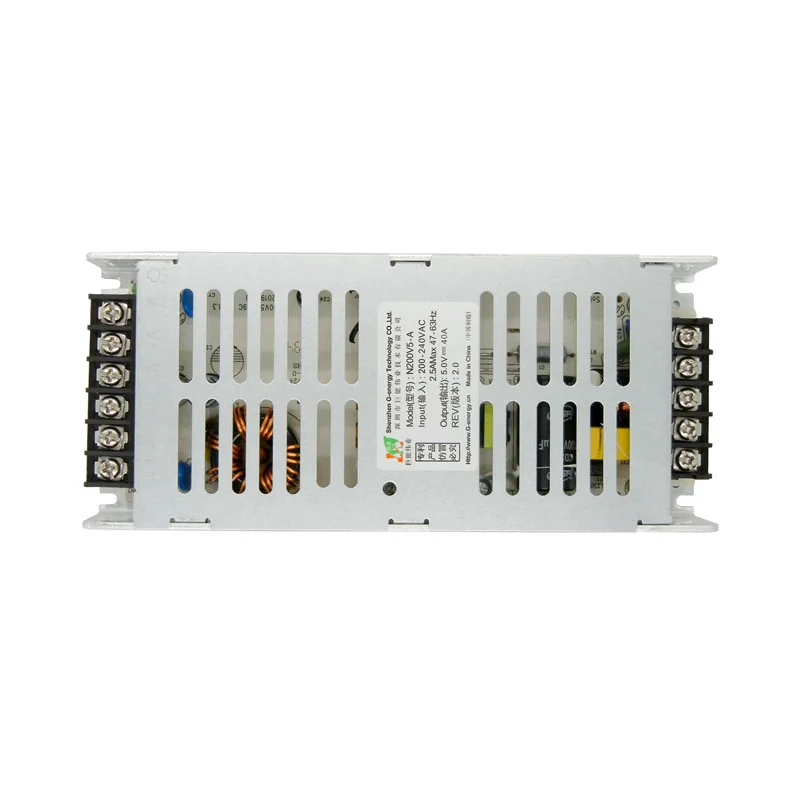 Переключение Питание 5V 40A 200W ультра тонкий толщиной 3 см ультратонкий