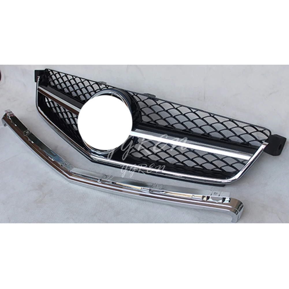Подходит только для Mercedes Benz W204 C63AMG передняя решетка 2008 2011 серебристый и