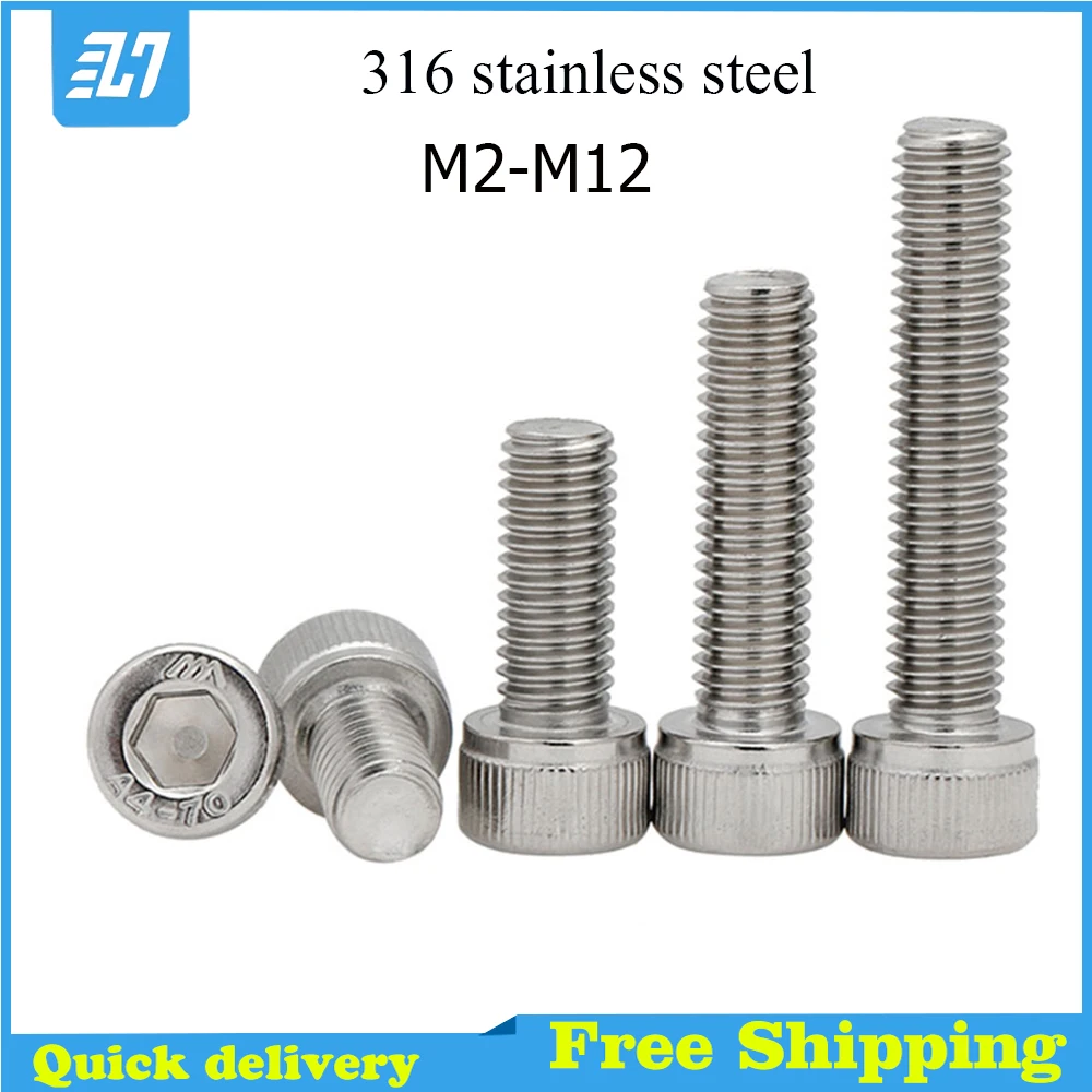 

Hex Socket Head Cap Screw Thread Metric Hexagon Allen Head Bolt 316 Stainless Steel M2 M2.5 M3 M4 M5 M6 M8 M10 M12 M16