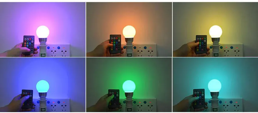 10 Вт 15 Вт Led 16 цветов Изменение RGB цвет лампа светильник E14 E27 лампа домашний декоративный прожектор с пультом дистанционного управления
