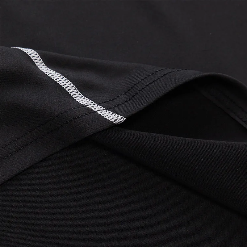 Мужская компрессионная рубашка Рашгард облегающие для тренировок футболка с