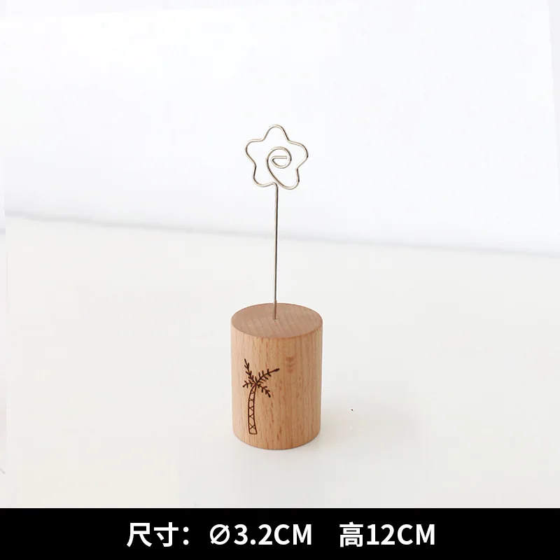 

Wooden desktop notes photo message folder beech wood storefront creative price tag base price tag can be customized