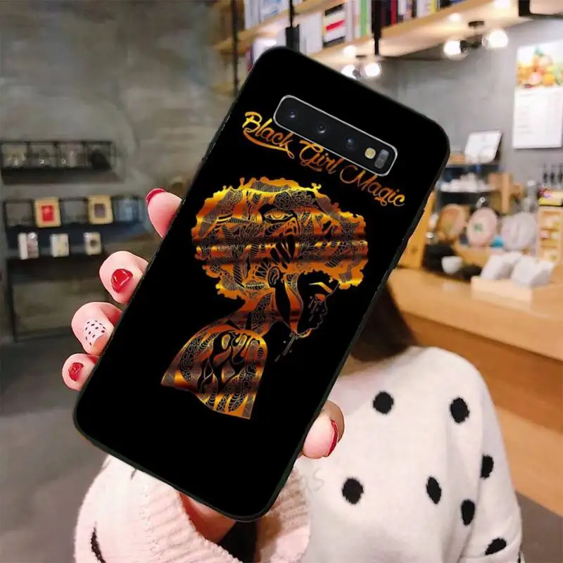 

Melanin Poppin Aba Black Girl Phone Cases For Samsung A50 A51 A71 A20E A20S S10 S20 S21 S30 Plus ultra 5G M11 funda shell