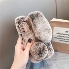 Силиконовый чехол с пушистым кроликом, плюшевый чехол для телефона Motorola MOTO G9 Play, силиконовый чехол с пушистым кроличьим мехом для MOTO G9 Plus, чехлы