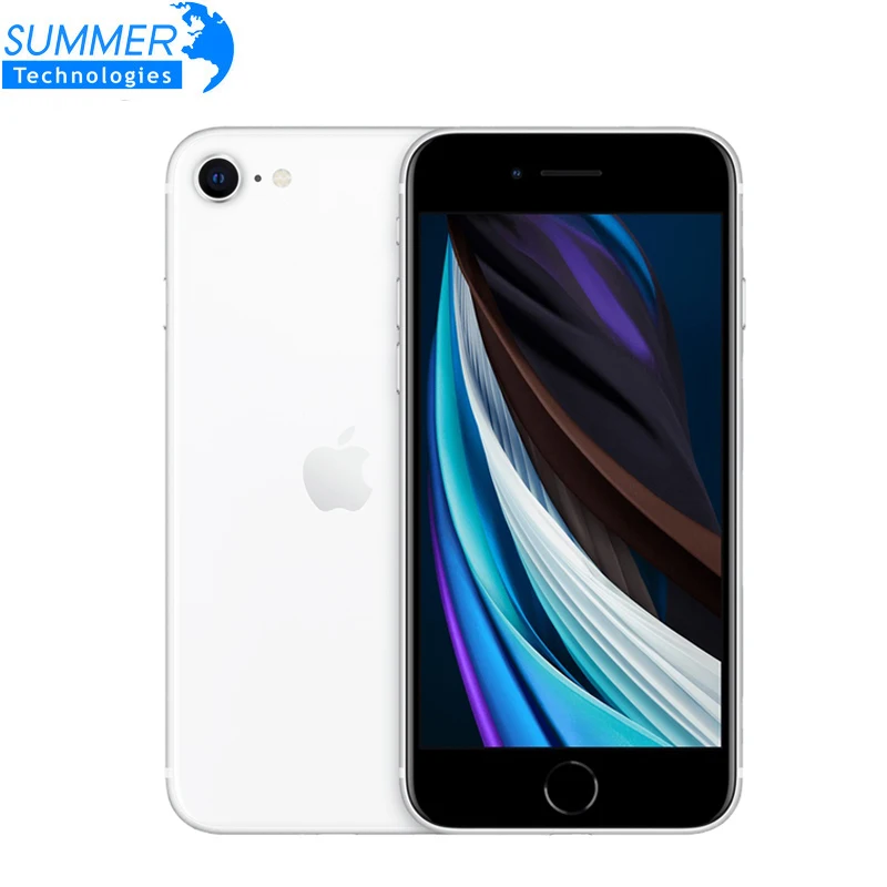 Перейти на Алиэкспресс и купить Оригинальный Apple iPhone SE 2020 GSM разблокированный 4,7 дюймA13 3G RAM 64 Гб ROM 12.0MP две sim-карты Touch ID шестиядерный IP67 смартфоны