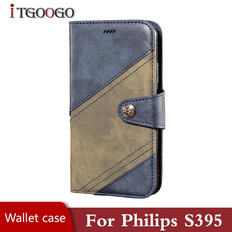 Роскошный кожаный флип чехол для Philips S395 задняя крышка защитный телефона