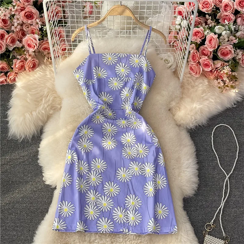 

Женская пляжная юбка с принтом, маленькая юбка трапециевидного силуэта с лямкой на шее и поясом на лето, 2021