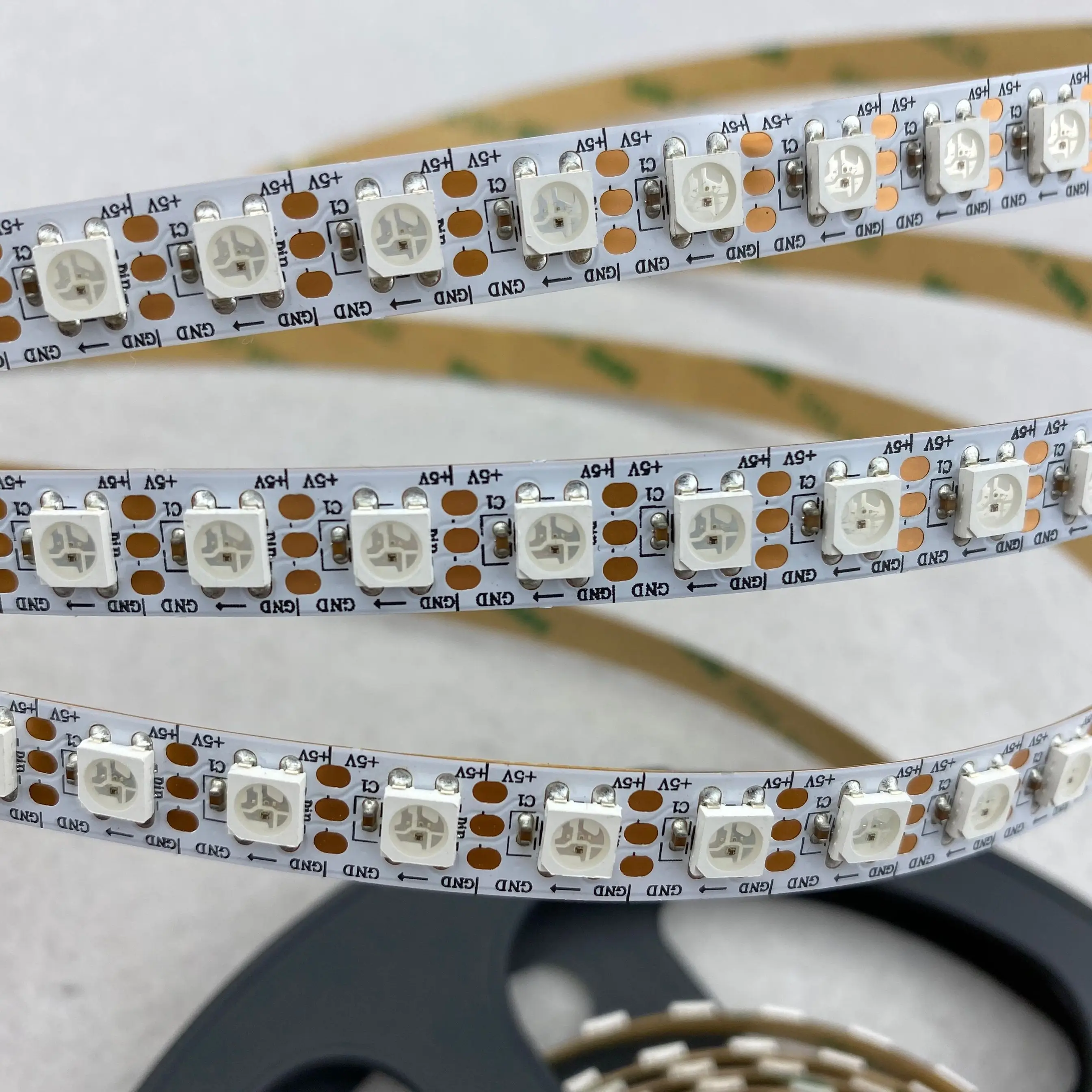 Светодиодная Пиксельная лента WS2812B 5 м постоянного тока неводонепроницаемая 96 шт.