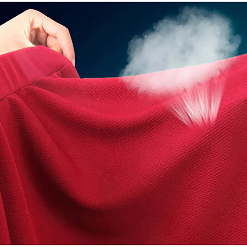 Женская юбка-зонтик из пузырчатой хлопковой ткани красная короткая с высокой