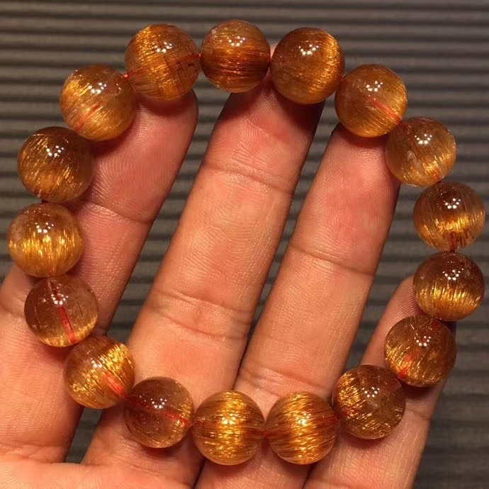 Высококачественный натуральный медный рутилированный Кварцевый Кристалл