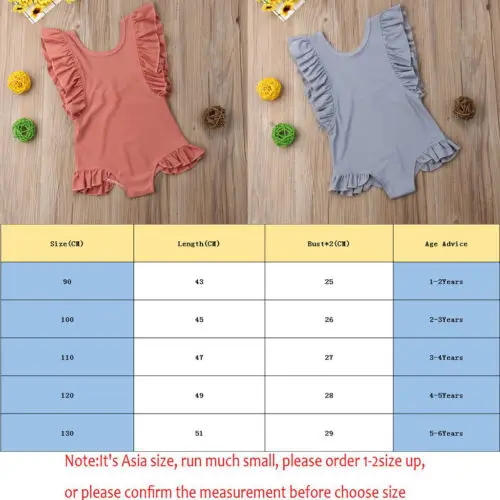 Праздничный купальник для маленьких девочек цельный купальный костюм с оборками