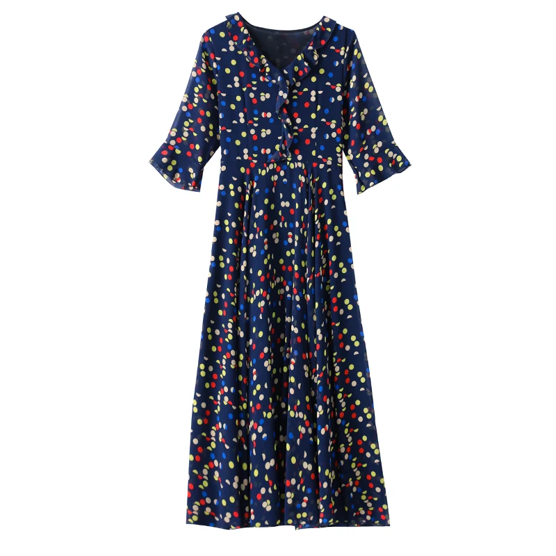 

Spring Fashion 2021 Vintage Elegant Floral Print Dress Women Long Sleeve Loose A-Line Dresses Female V-Neck Casual Vestidos sexy