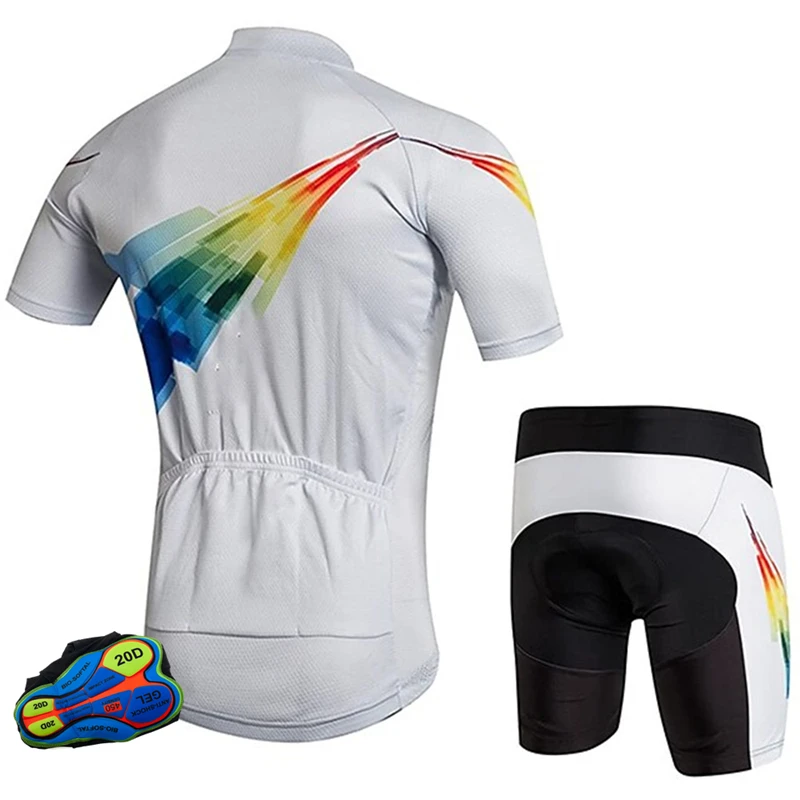 Велосипедный дышащий комплект из Джерси с коротким рукавом для езды на